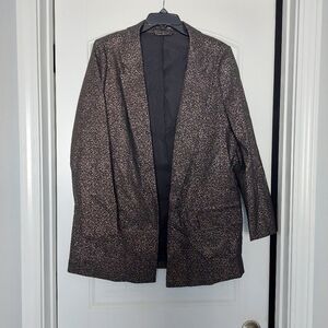 All Saints Aleida Lux Blazer Black And Gold Size 10 NWT
